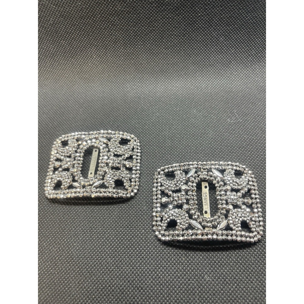 Antique Victorian French Cut Steel Belt Buckle Set Pair Of‎ 2
